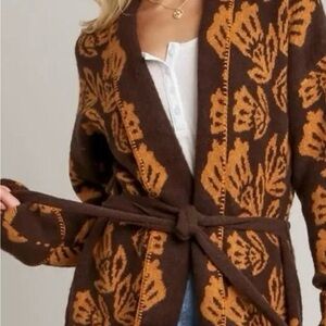 Umgee Women's Brown and Orange Cardigan - NWT - Small